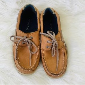 Sperry Boat Shoes.  Pre-owned. Lanyard.